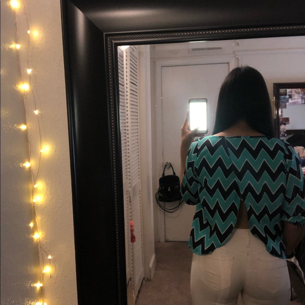 Chevron Pattern Blouse - Picture 3 of 5